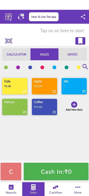 Item buttons