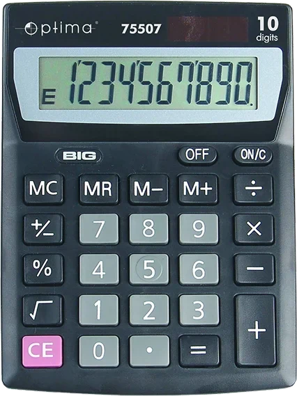A desktop calculator