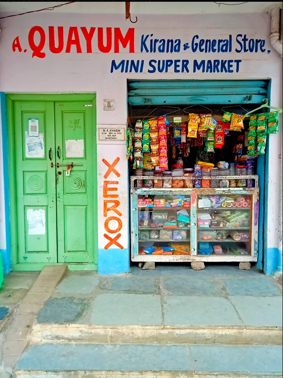 A small kirana and general store in India