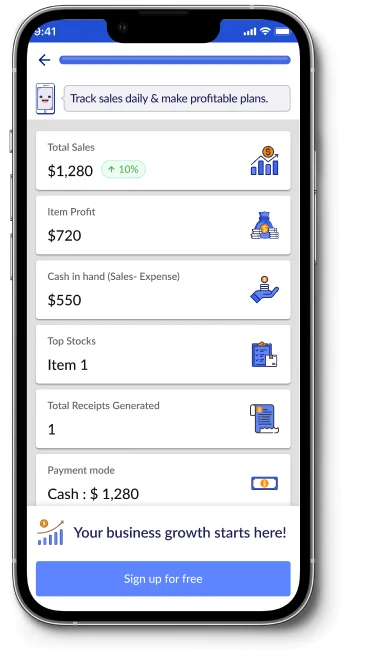 Report preview with sample sales